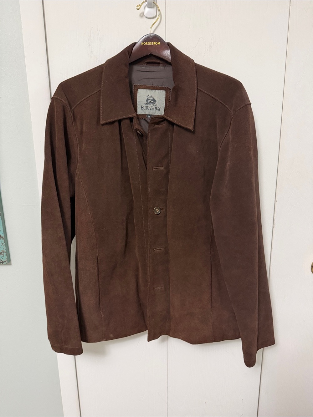 Burks Bay Men's Chocolate Brown Suede Pea Coat
